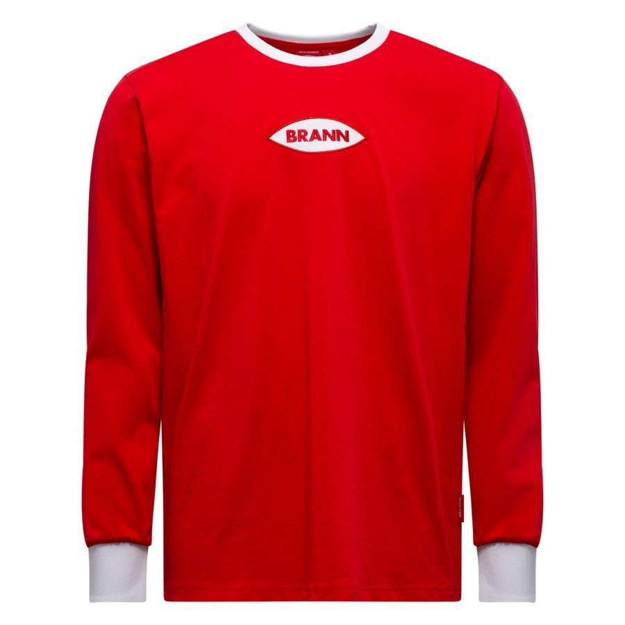 SK Brann Retro Long Sleeves T-Shirt - Red/White-League Wear Hub