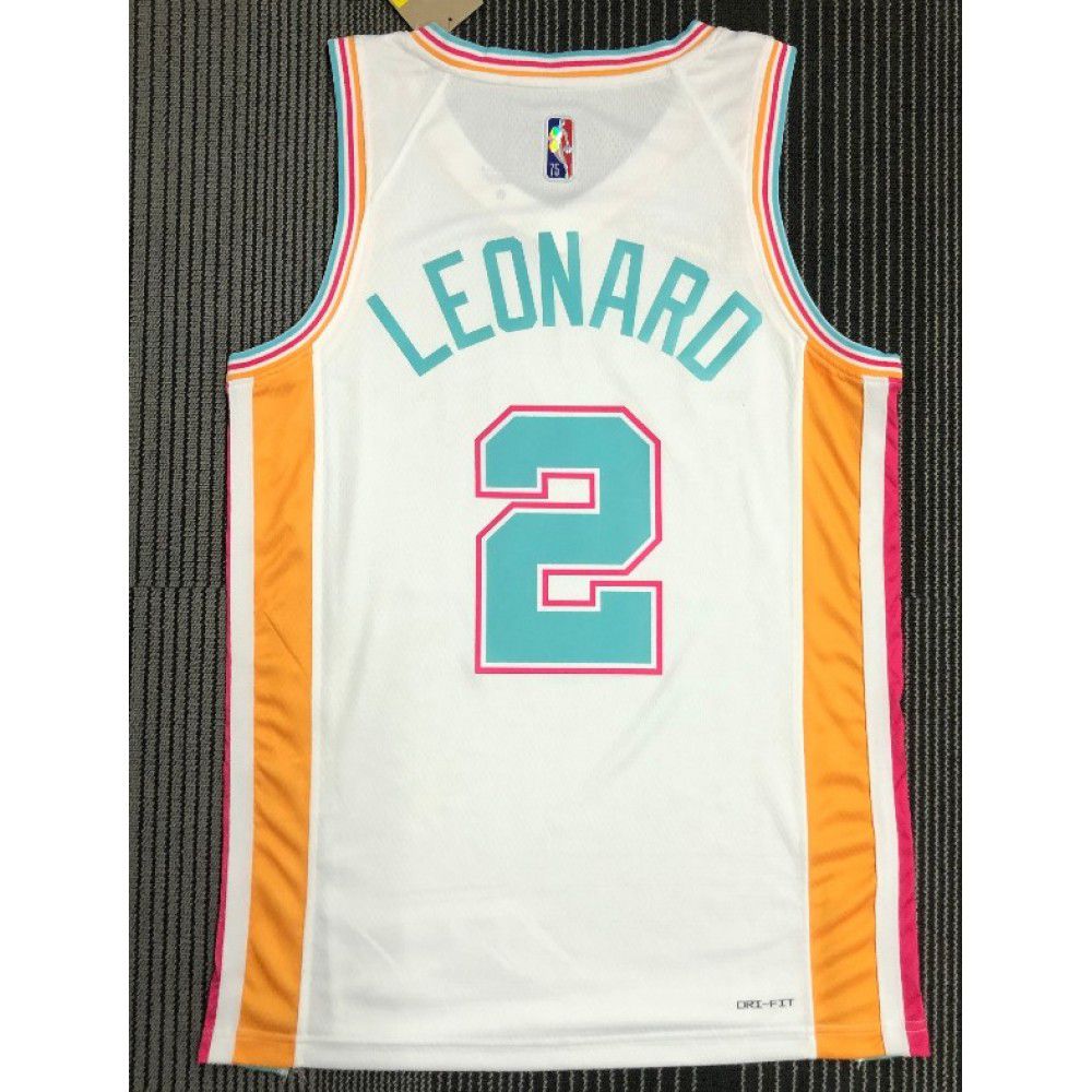 Men's San Antonio Spurs Kawhi Leonard #2 Nike White 21/22 Swingman Jersey - City Edition-League Wear Hub