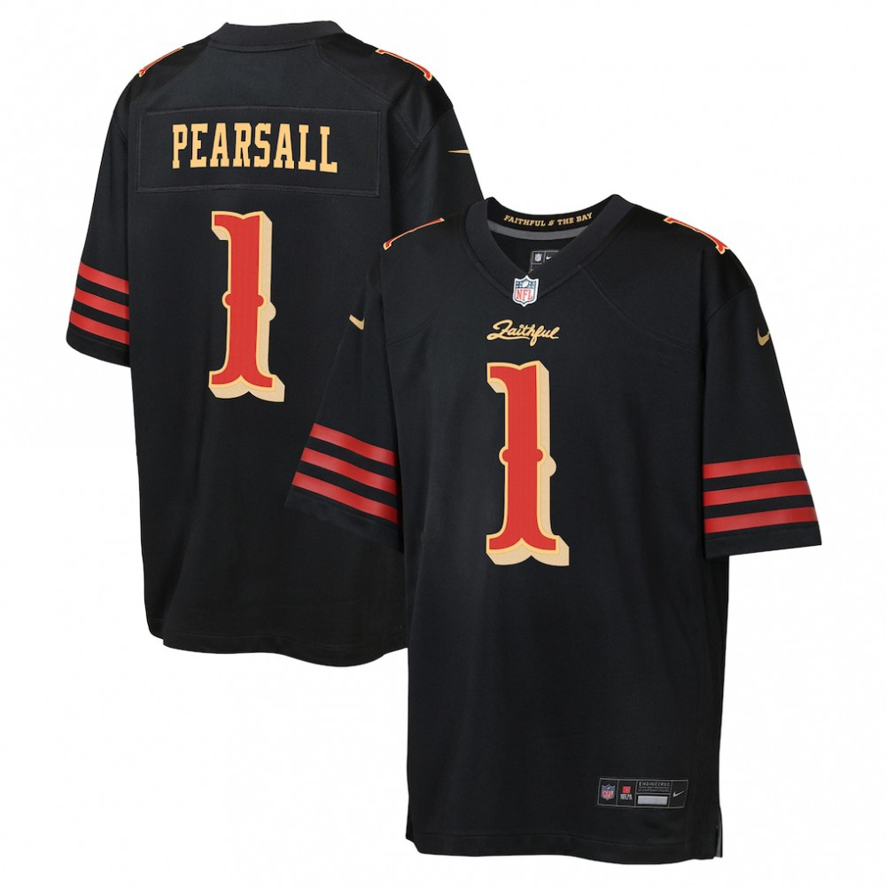 Ricky Pearsall San Francisco 49ers Nike Youth 2025 Rivalries Collection Game Jersey - Black-League Wear Hub
