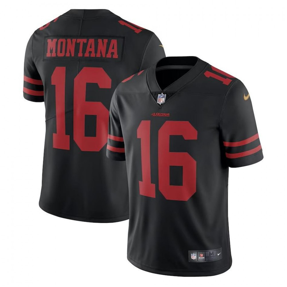 Joe Montana San Francisco 49ers Nike Vapor Limited Jersey - Black-League Wear Hub