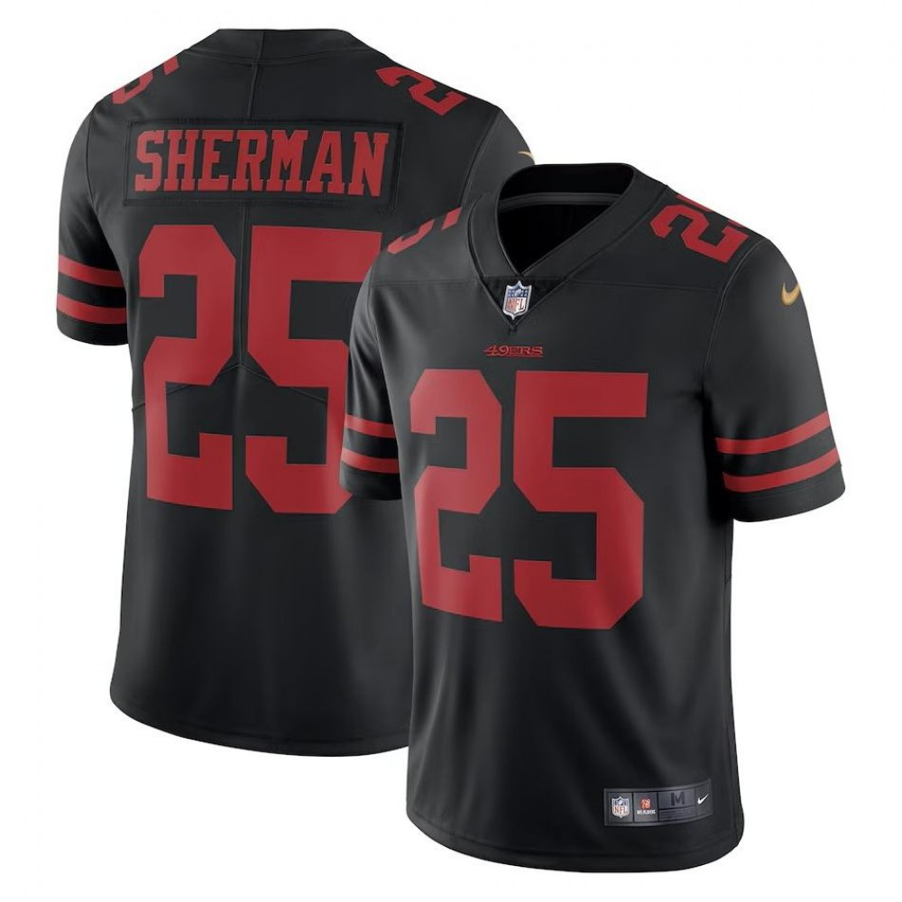 Richard Sherman San Francisco 49ers Nike Vapor Limited Jersey - Black-League Wear Hub