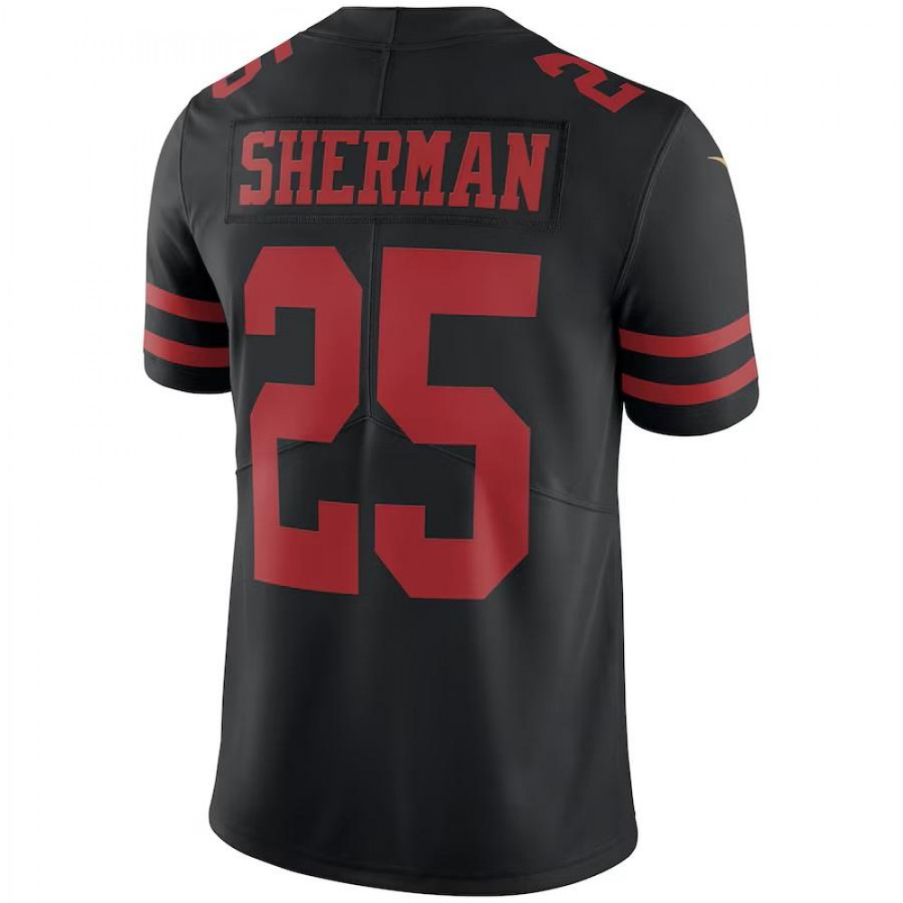 Richard Sherman San Francisco 49ers Nike Vapor Limited Jersey - Black-League Wear Hub