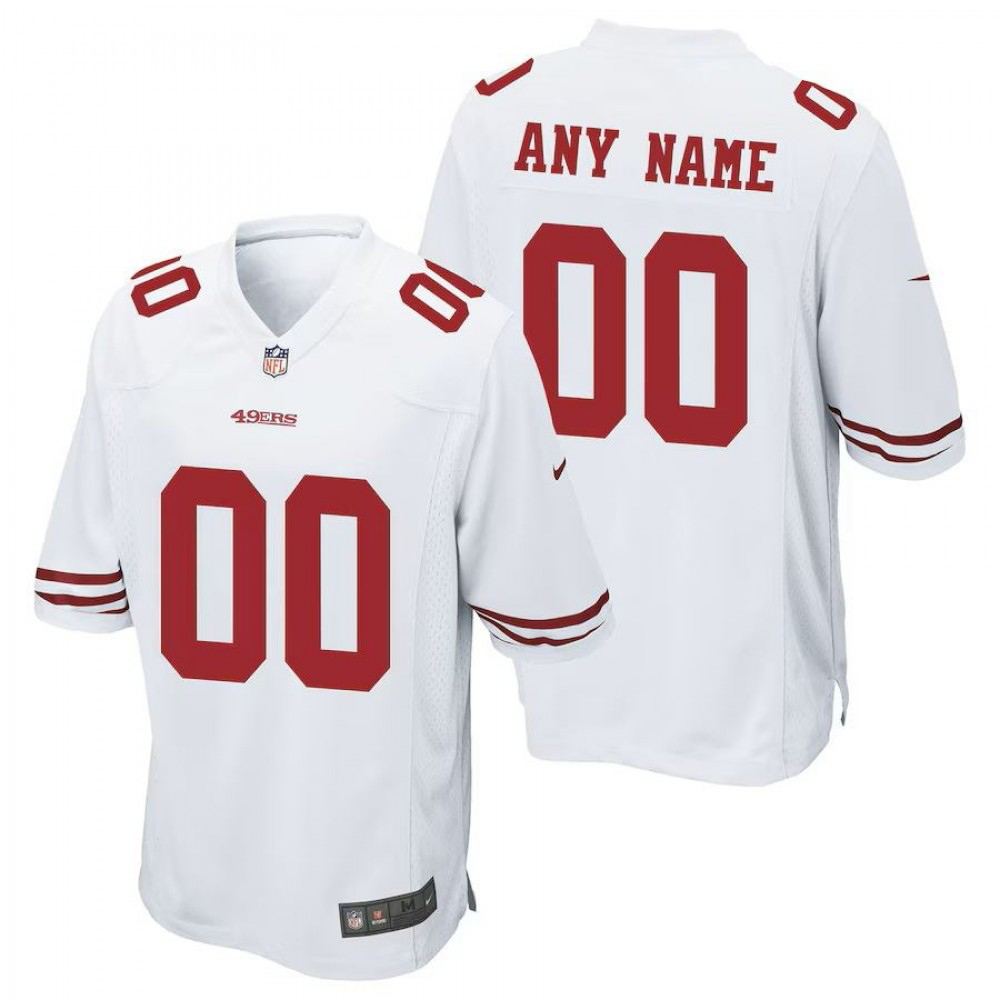 San Francisco 49ers Nike Game Youth Custom Player Jersey - White-League Wear Hub