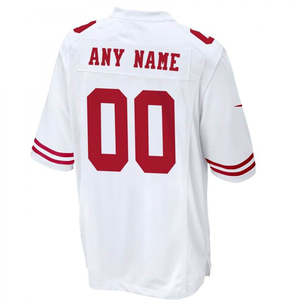 San Francisco 49ers Nike Game Youth Custom Player Jersey - White-League Wear Hub