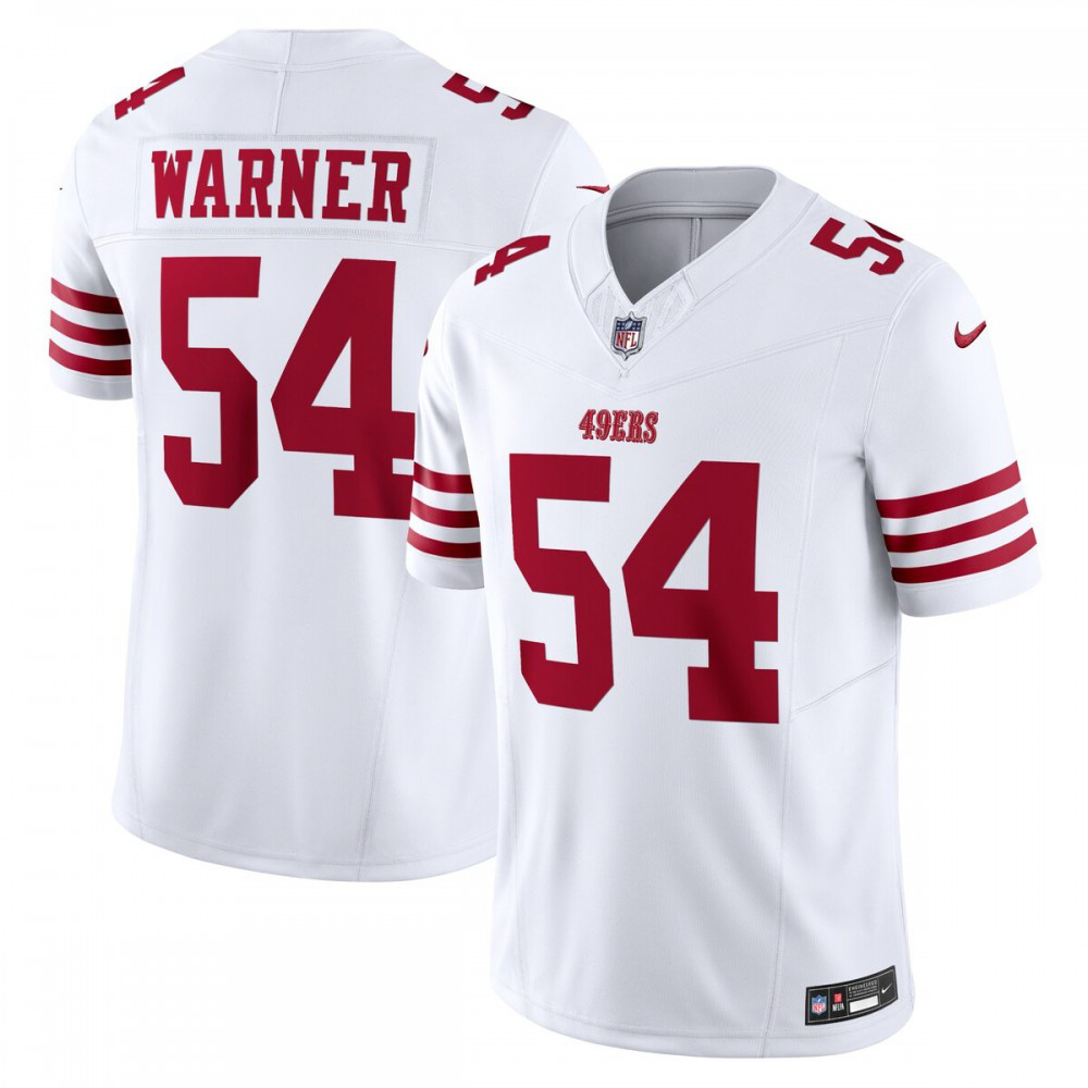 Fred Warner San Francisco 49ers Nike Vapor F.U.S.E. Limited Jersey - White-League Wear Hub