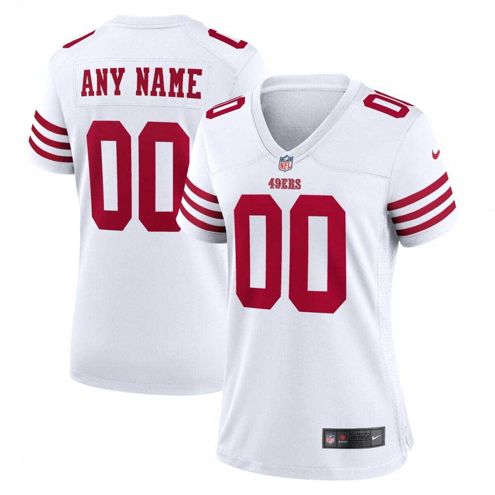 San Francisco 49ers Nike Women's Game Custom Jersey - White-League Wear Hub
