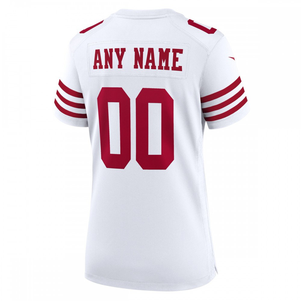 San Francisco 49ers Nike Women's Game Custom Jersey - White-League Wear Hub
