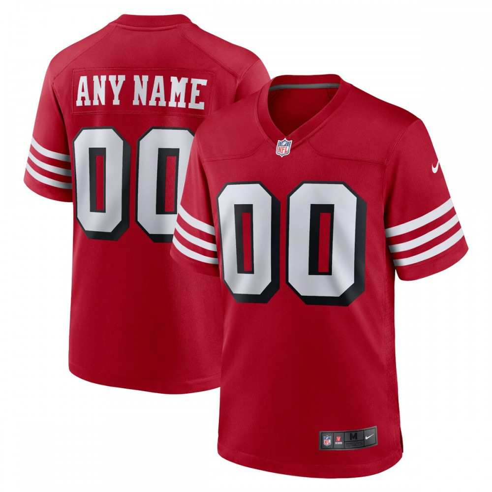 San Francisco 49ers Nike Alternate Custom Game Jersey - Scarlet-League Wear Hub
