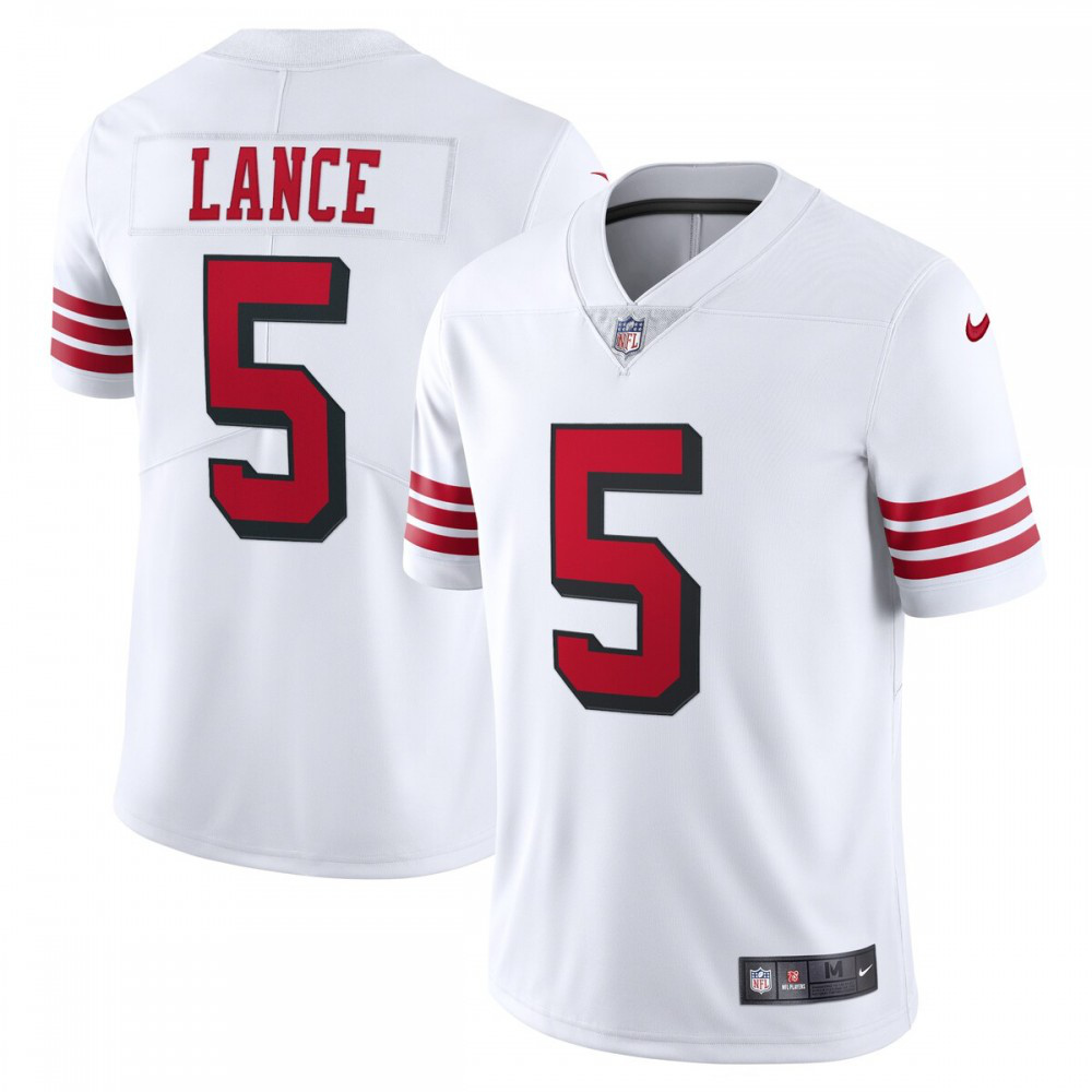 Trey Lance San Francisco 49ers Nike Alternate 2 Vapor Limited Jersey - White-League Wear Hub