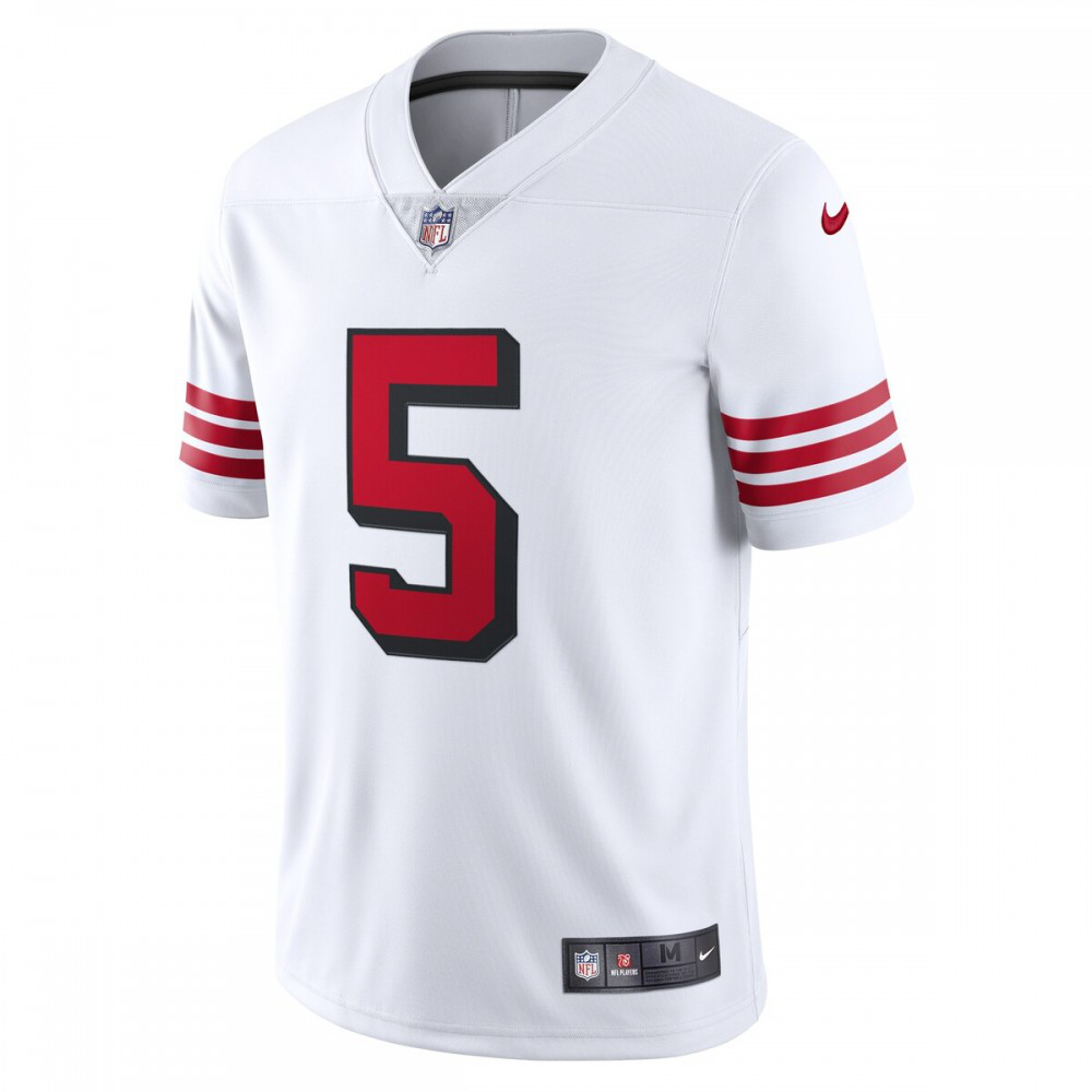 Trey Lance San Francisco 49ers Nike Alternate 2 Vapor Limited Jersey - White-League Wear Hub