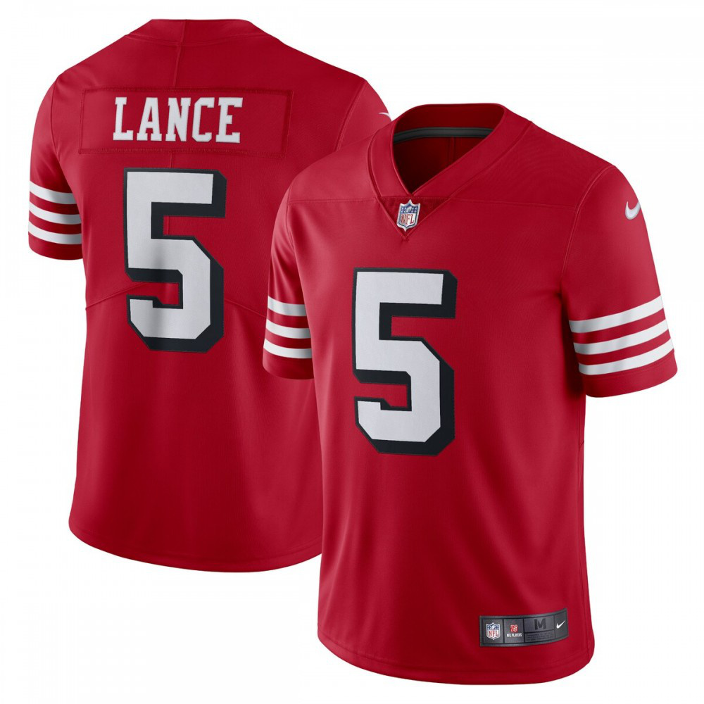 Trey Lance San Francisco 49ers Nike Alternate Vapor Limited Jersey - Scarlet-League Wear Hub