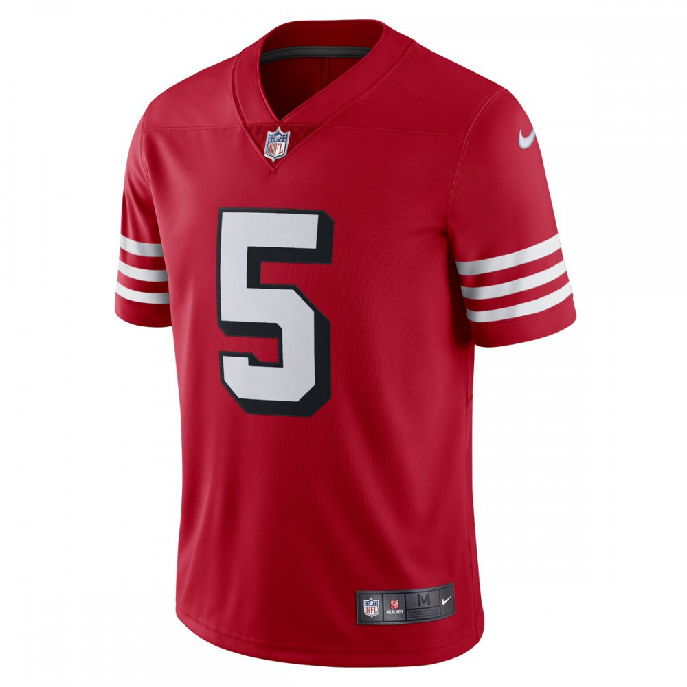 Trey Lance San Francisco 49ers Nike Alternate Vapor Limited Jersey - Scarlet-League Wear Hub