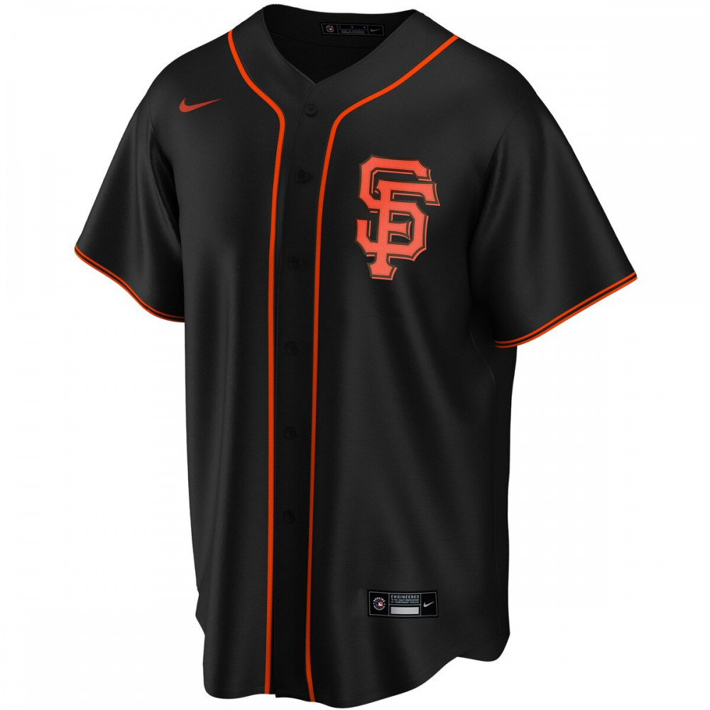 San Francisco Giants Nike Alternate Replica Custom Jersey - Black-League Wear Hub