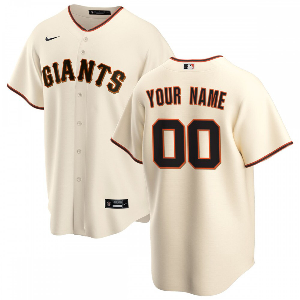 San Francisco Giants Nike Youth Home Replica Custom Jersey - Cream-League Wear Hub