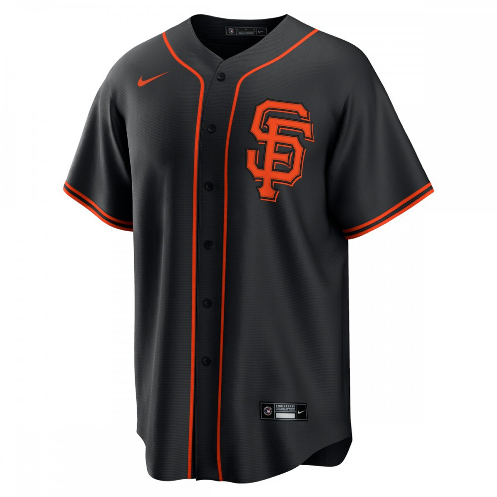 San Francisco Giants Nike Alternate Replica Team Jersey - Black-League Wear Hub