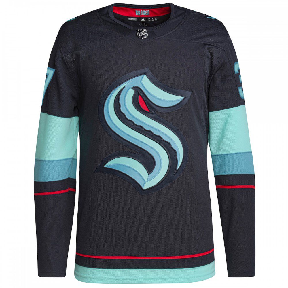 Yanni Gourde Seattle Kraken adidas Home Authentic Primegreen Player Jersey - Navy-League Wear Hub