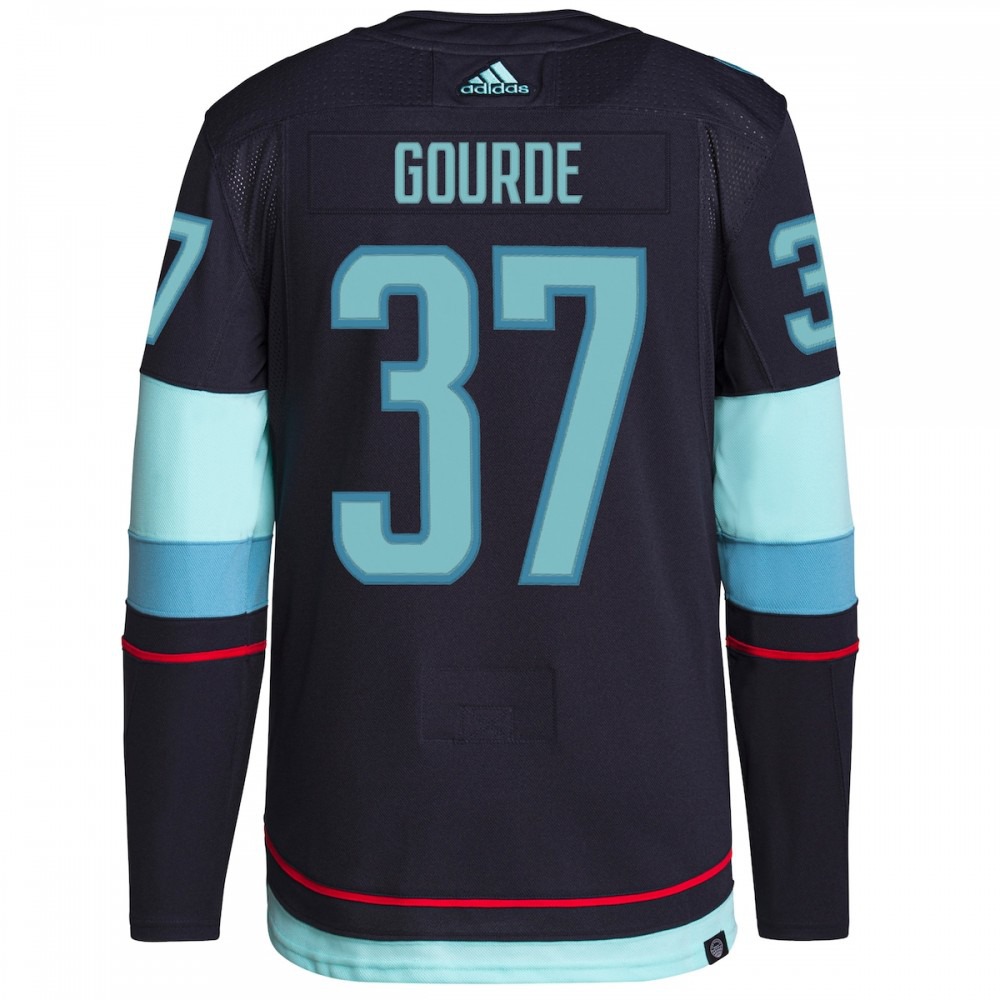 Yanni Gourde Seattle Kraken adidas Home Authentic Primegreen Player Jersey - Navy-League Wear Hub
