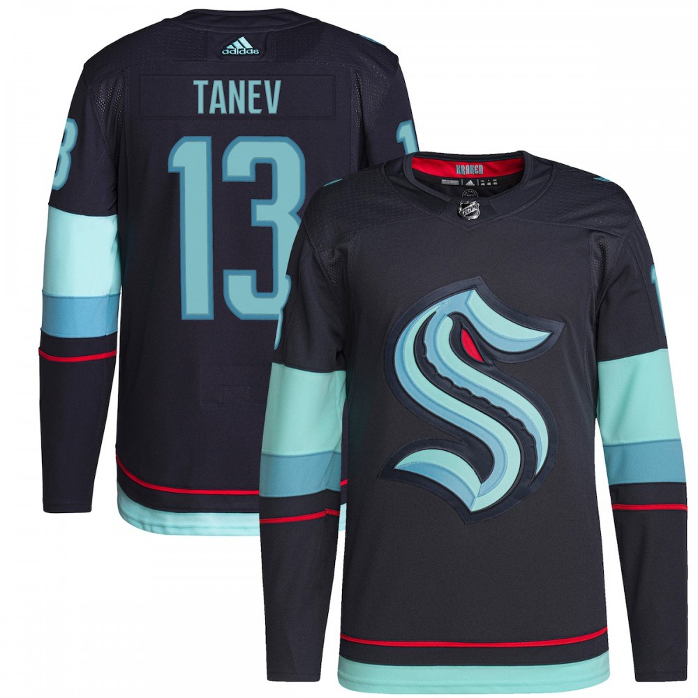 Brandon Tanev Seattle Kraken adidas Home Authentic Primegreen Player Jersey - Navy-League Wear Hub