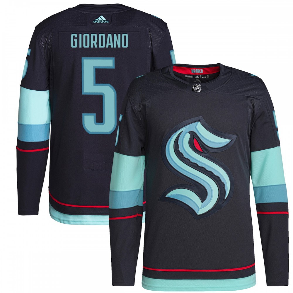 Mark Giordano Seattle Kraken adidas Home Authentic Primegreen Player Jersey - Navy-League Wear Hub
