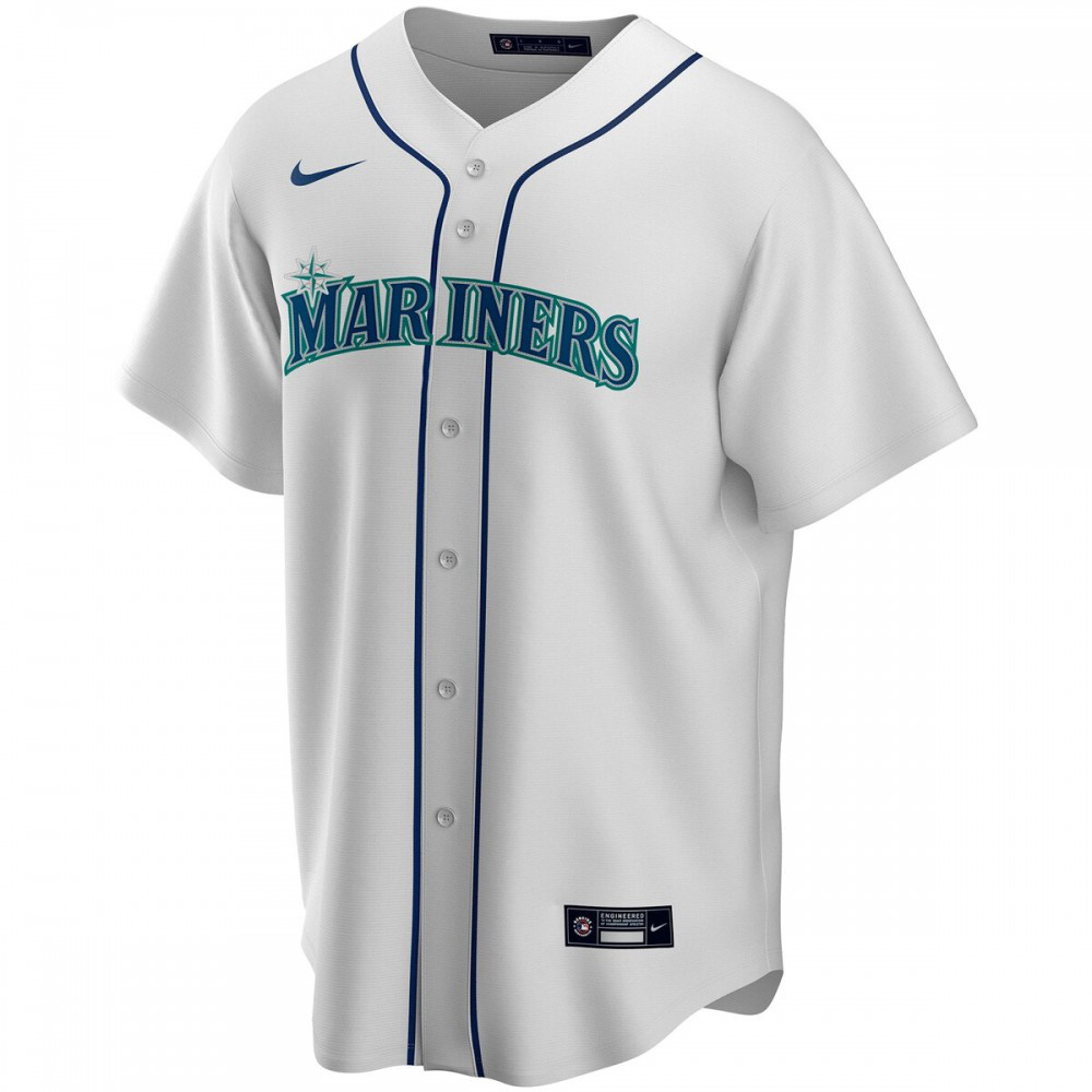 Seattle Mariners Nike Youth Home Replica Custom Jersey - White-League Wear Hub