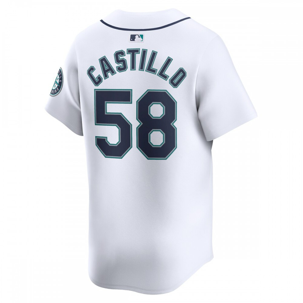 Luis Castillo Seattle Mariners Nike Home Limited Player Jersey - White-League Wear Hub