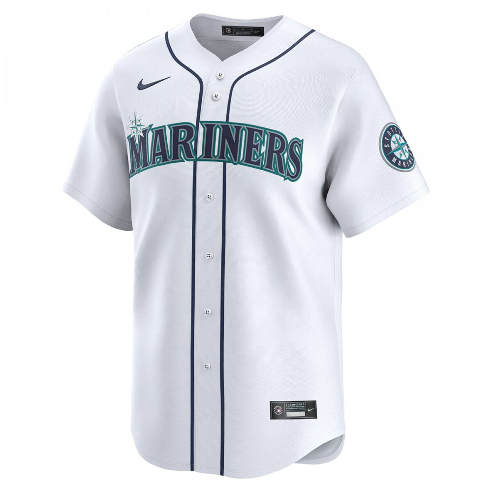 Seattle Mariners Nike Home Limited Jersey - White-League Wear Hub