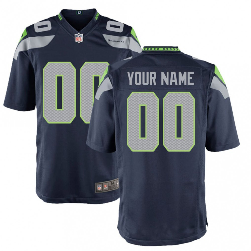 Seattle Seahawks Nike Youth Custom Game Jersey - College Navy-League Wear Hub