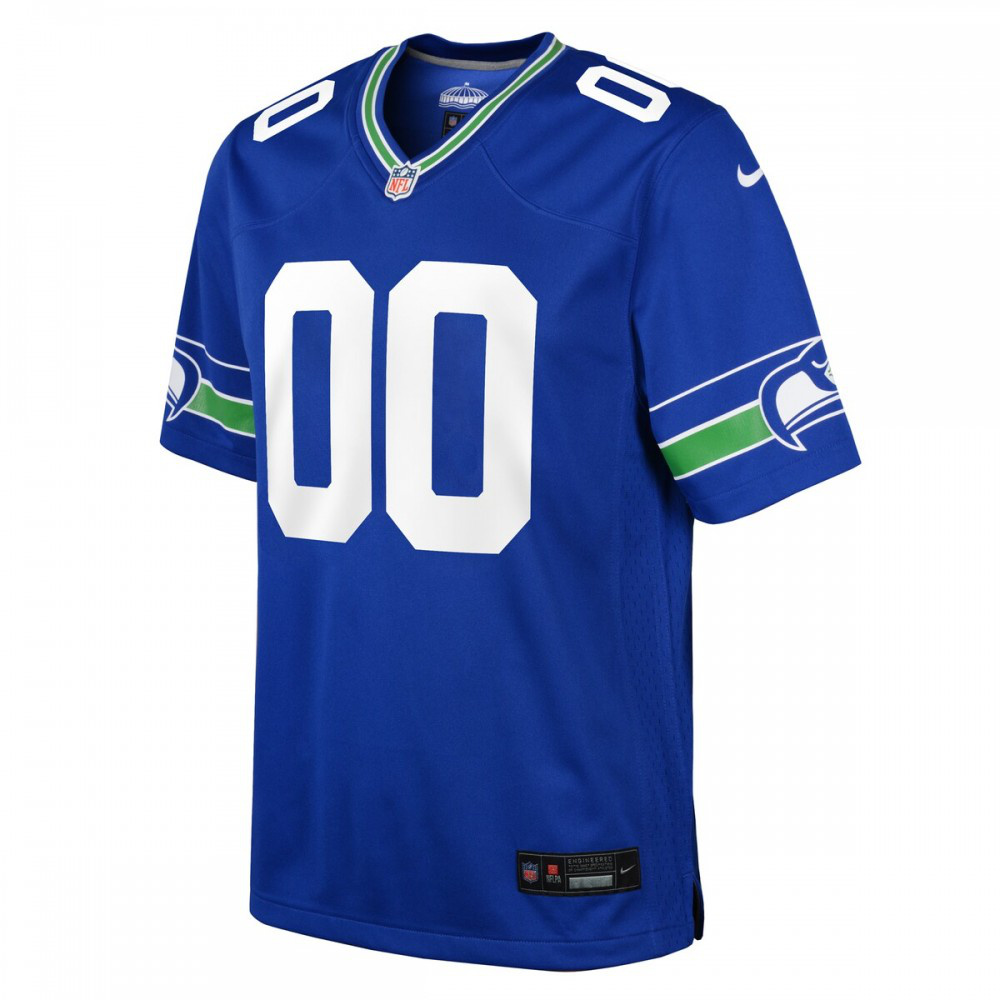 Seattle Seahawks Nike Youth Throwback Custom Jersey - Royal-League Wear Hub