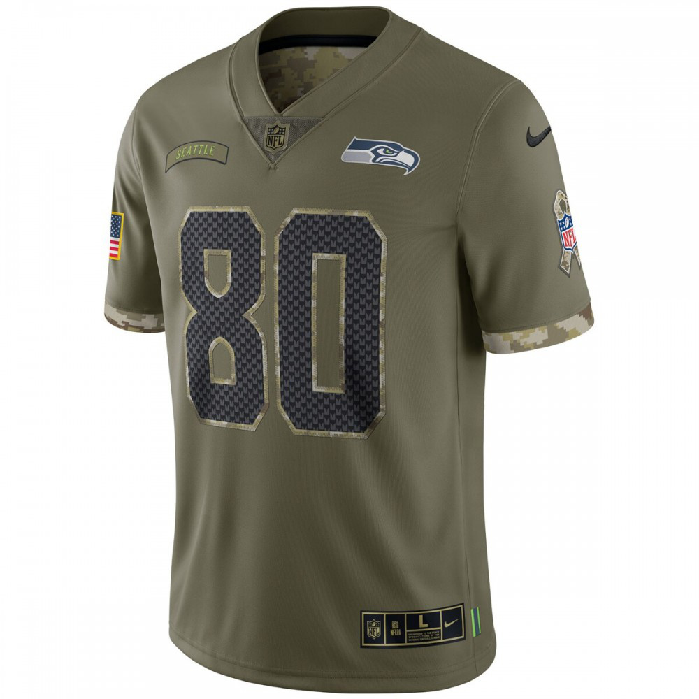 Steve Largent Seattle Seahawks 2022 Salute To Service Retired Player Limited Jersey - Olive-League Wear Hub