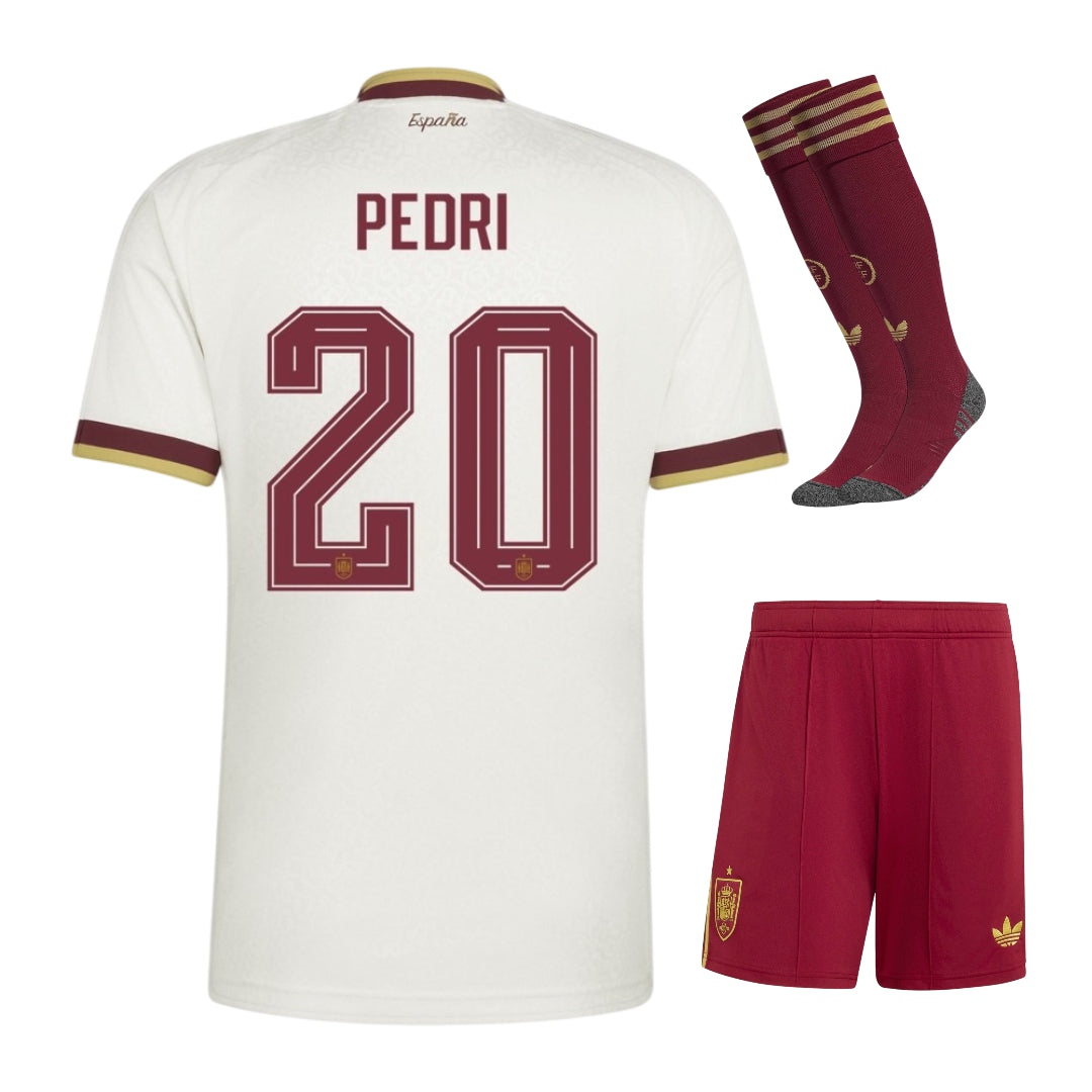 Spain Pedri Away Kit Kids 26/27-League Wear Hub