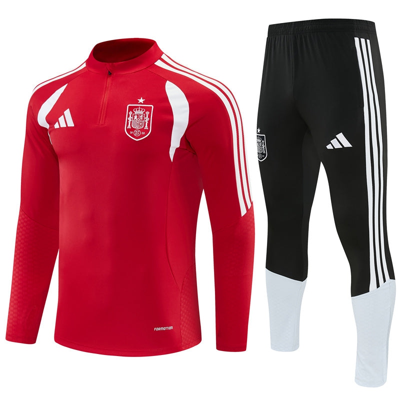 Spain Tracksuit Training Men/Kids 26/27 Red Black-League Wear Hub