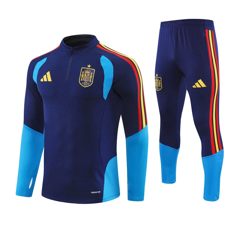Spain Training Tracksuit Men's/Kids' 26/27 Dark Blue-League Wear Hub