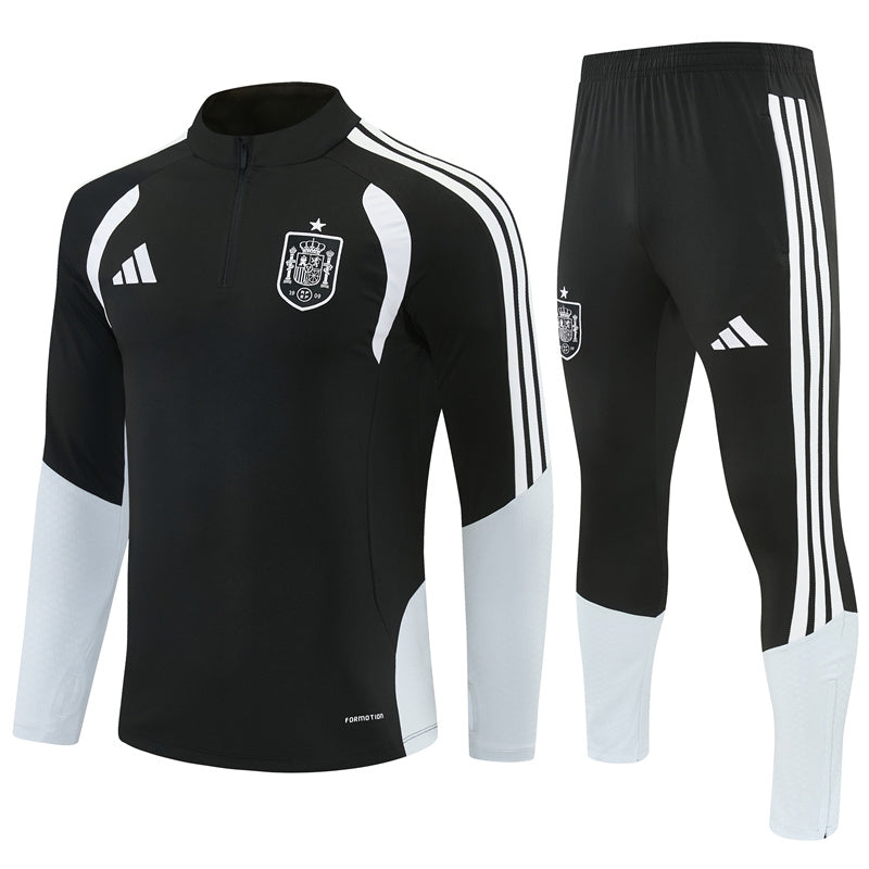 Spain Training Tracksuit Men/Kids 26/27 Black-League Wear Hub