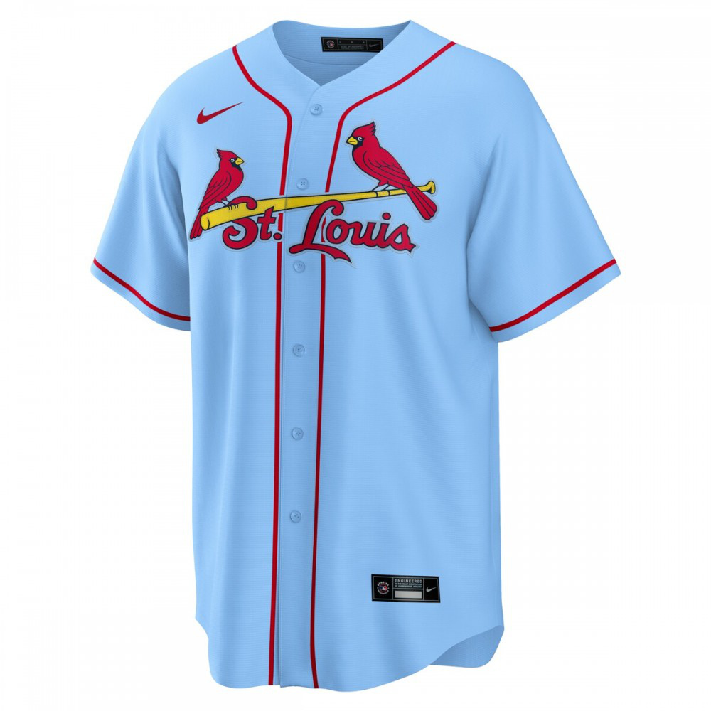 St. Louis Cardinals Nike Alternate Replica Team Jersey - Light Blue-League Wear Hub