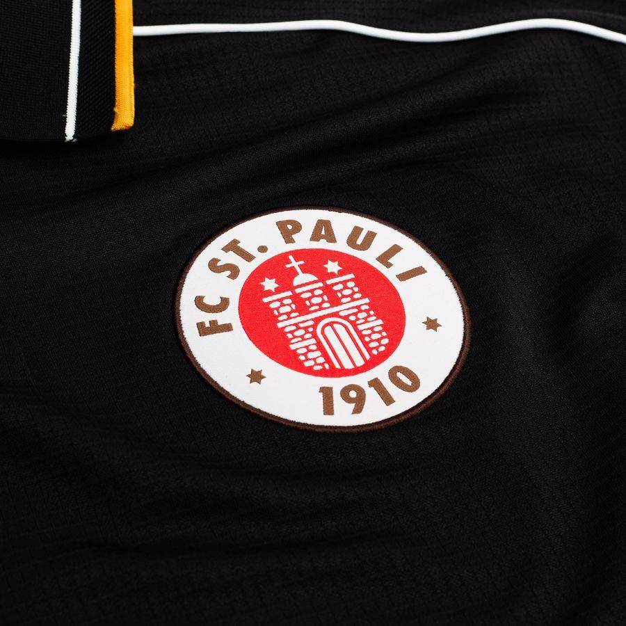 St. Pauli Retro Football Shirt - Black/White-League Wear Hub