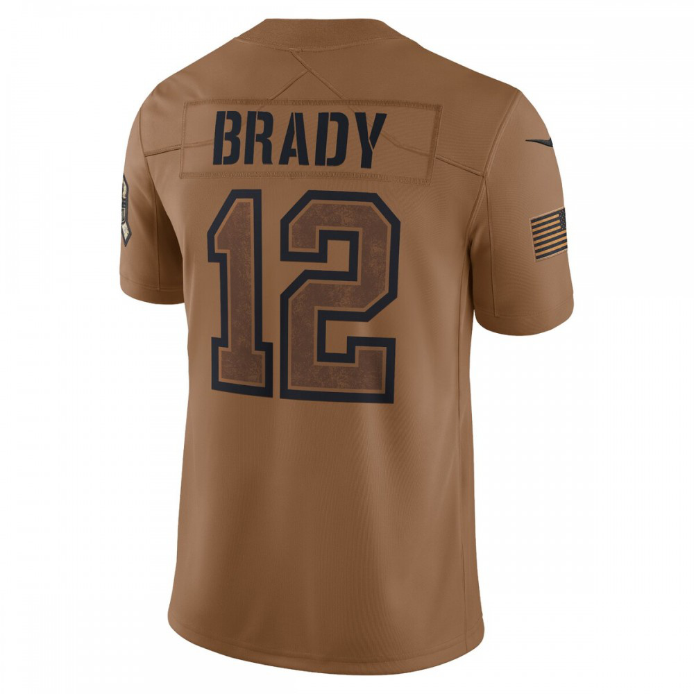 Tom Brady Tampa Bay Buccaneers Nike 2023 Salute To Service Limited Jersey - Brown-League Wear Hub