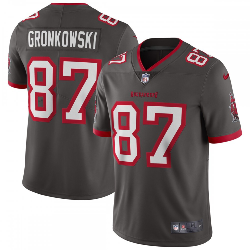 Rob Gronkowski Tampa Bay Buccaneers Nike Alternate Vapor Limited Jersey - Pewter-League Wear Hub