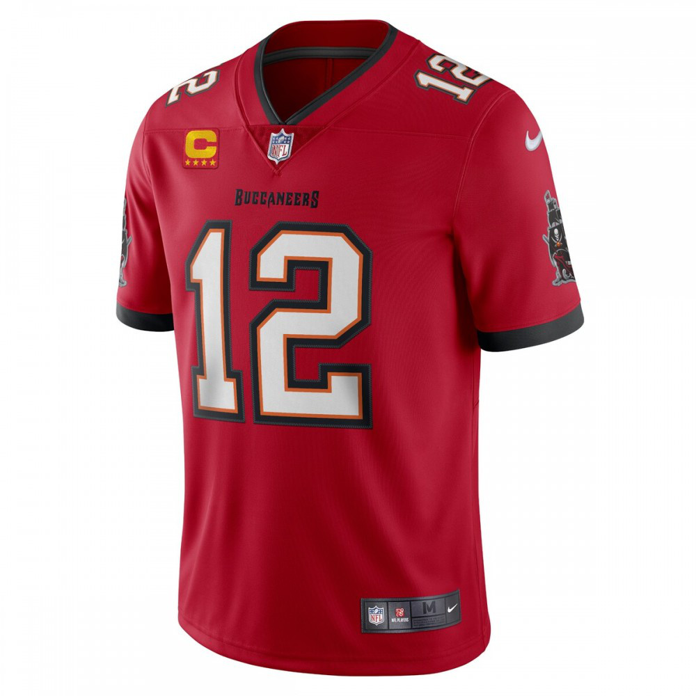 Tom Brady Tampa Bay Buccaneers Nike Captain Vapor Limited Jersey - Red-League Wear Hub