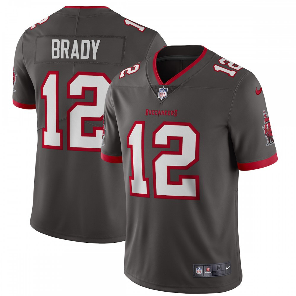 Tom Brady Tampa Bay Buccaneers Nike Alternate Vapor Limited Jersey - Pewter-League Wear Hub