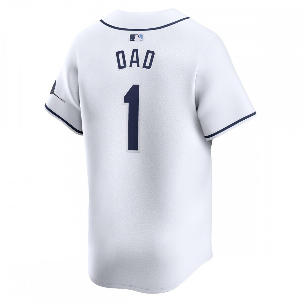 Tampa Bay Rays Nike #1 Dad Home Limited Jersey - White-League Wear Hub