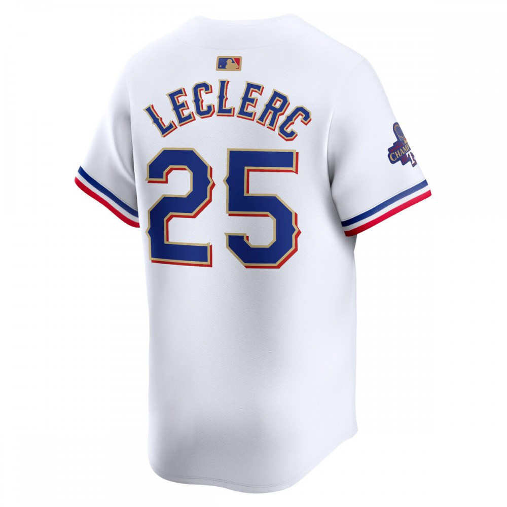 Jose Leclerc Texas Rangers Nike 2024 Gold Collection Limited Player Jersey – White-League Wear Hub