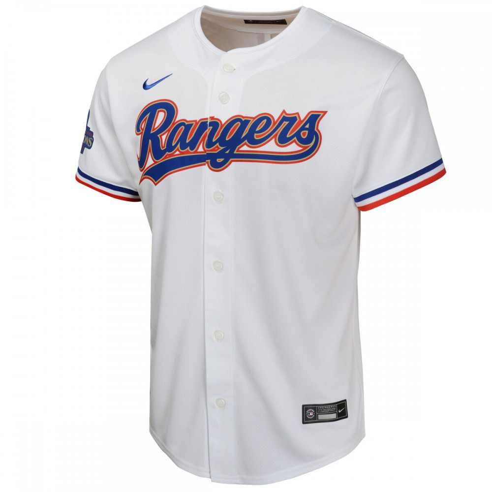Max Scherzer Texas Rangers Nike Youth 2024 Gold Collection Limited Player Jersey – White-League Wear Hub