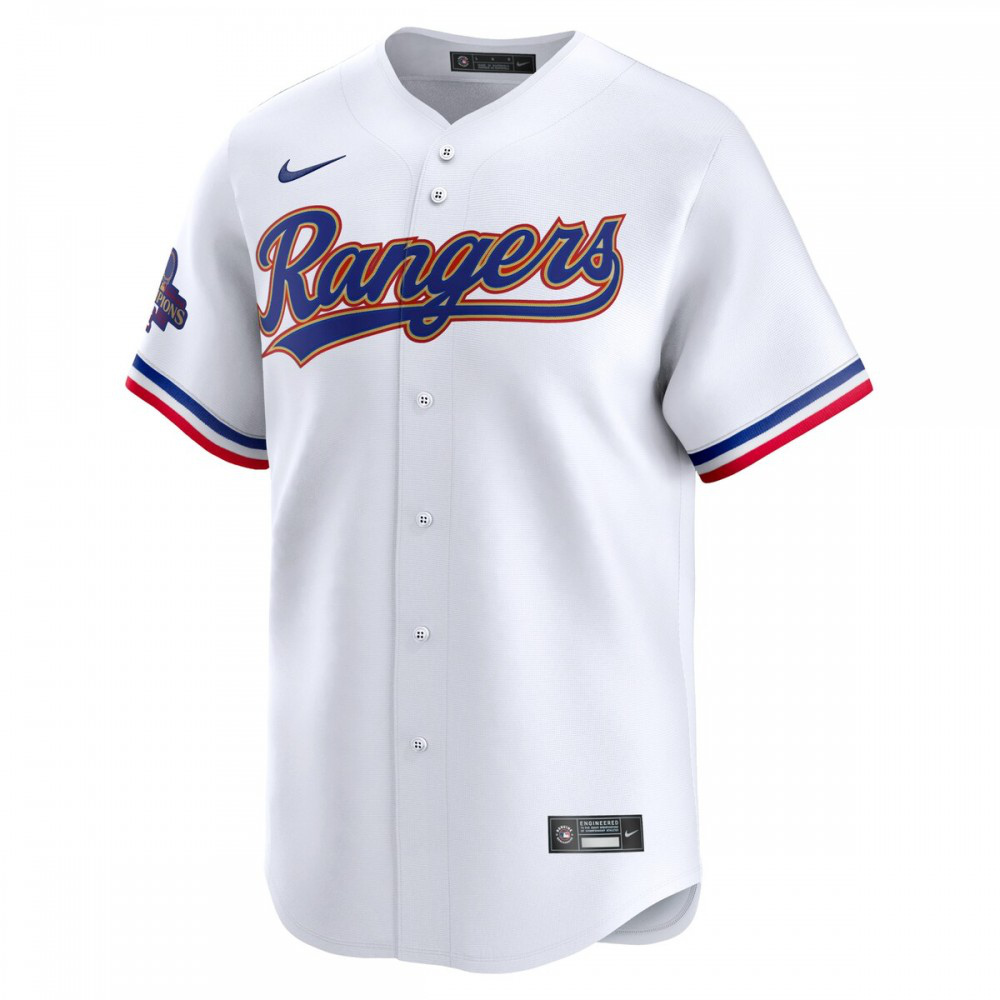 Max Scherzer Texas Rangers Nike 2024 Gold Collection Limited Player Jersey – White-League Wear Hub