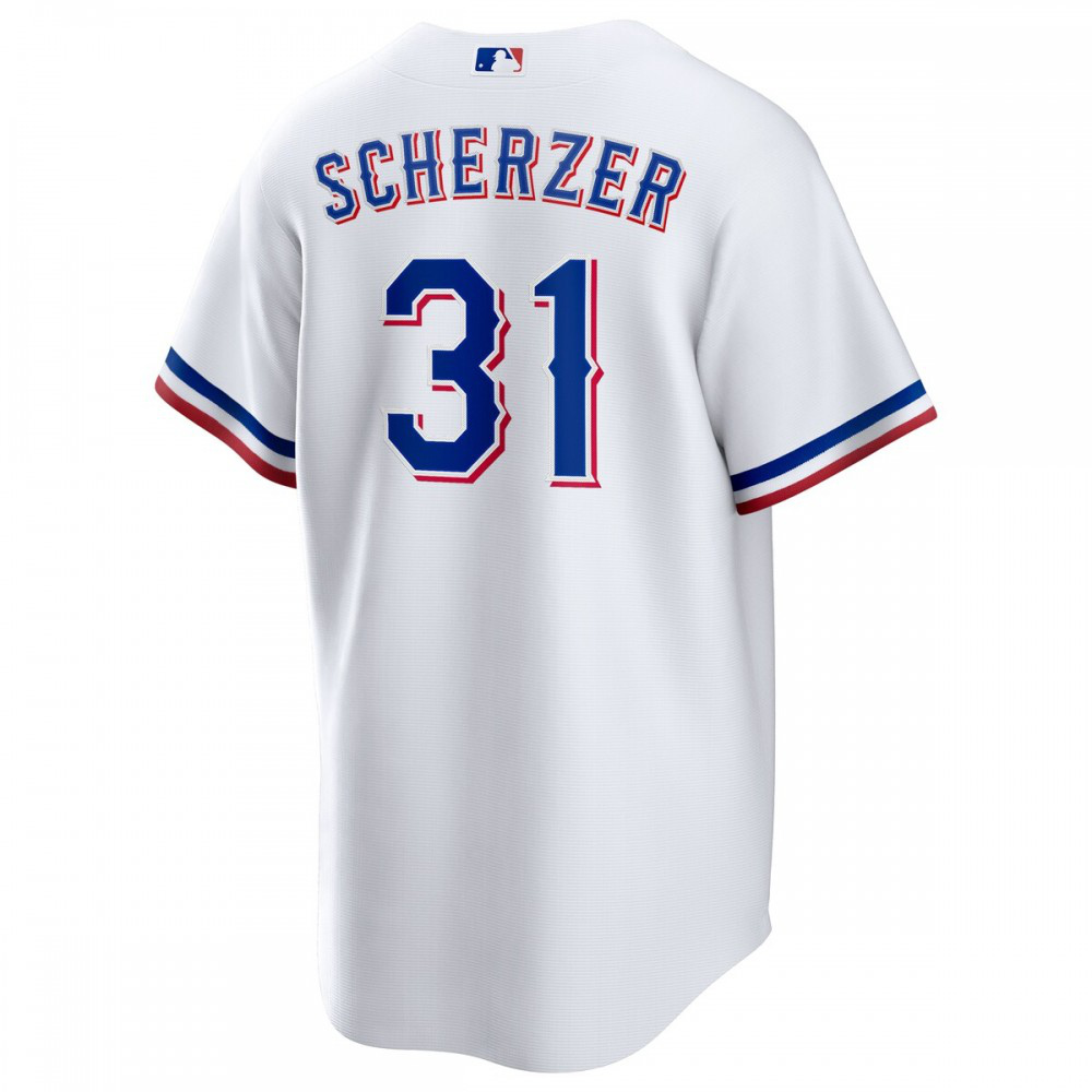 Max Scherzer Texas Rangers Nike Home Replica Player Jersey - White-League Wear Hub