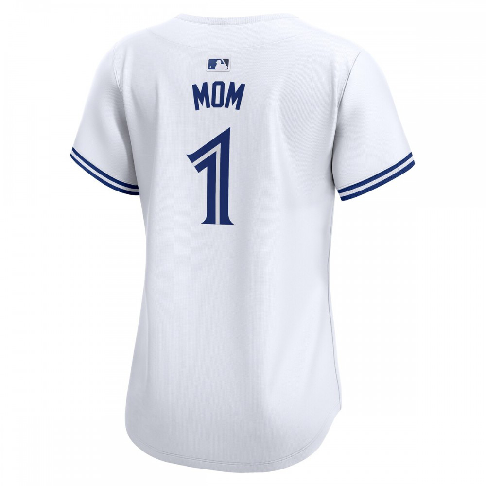 Toronto Blue Jays Nike Women's #1 Mom Home Limited Jersey - White-League Wear Hub