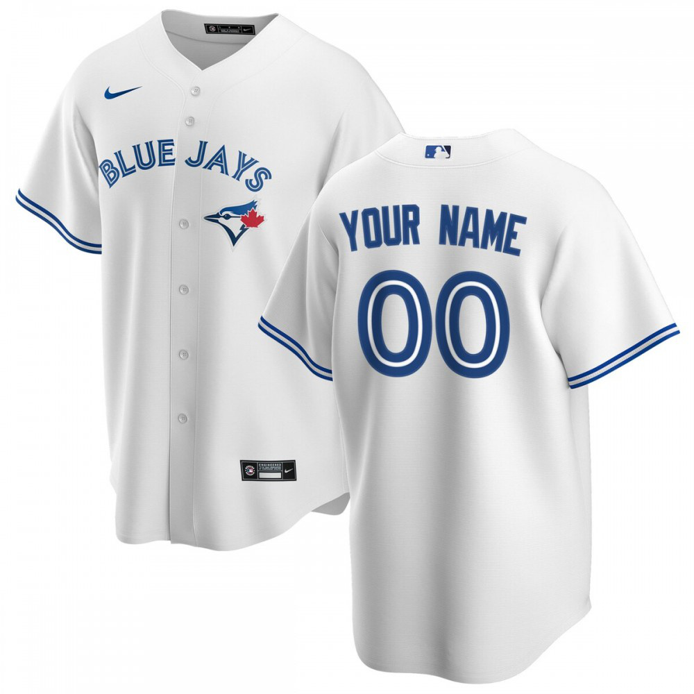 Toronto Blue Jays Nike Youth Home Replica Custom Jersey - White-League Wear Hub