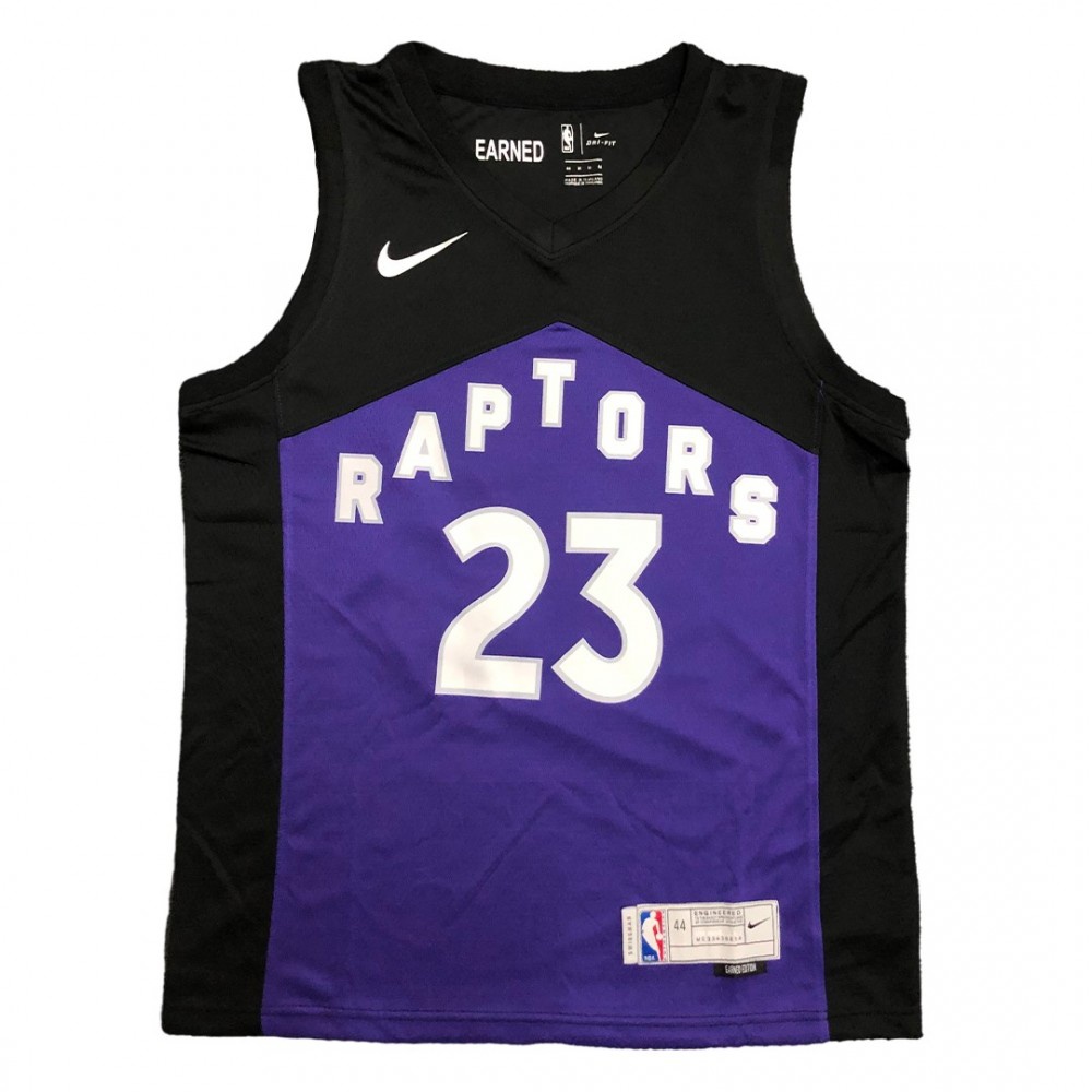 Men's Toronto Raptors Fred VanVleet #23 Nike Black&Purple 2021 Swingman Jersey - Earned Edition-League Wear Hub
