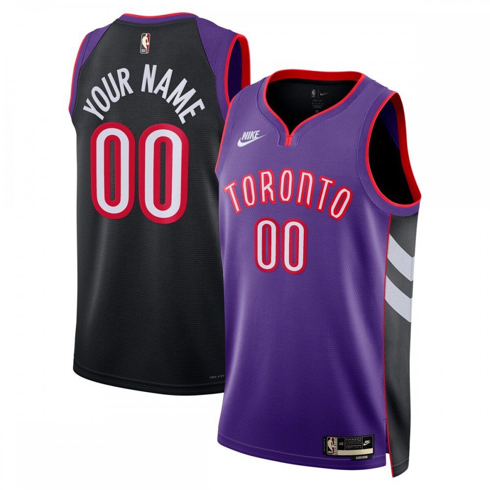 Toronto Raptors Nike Unisex Adult Swingman Custom Jersey - Classic Edition - Purple-League Wear Hub