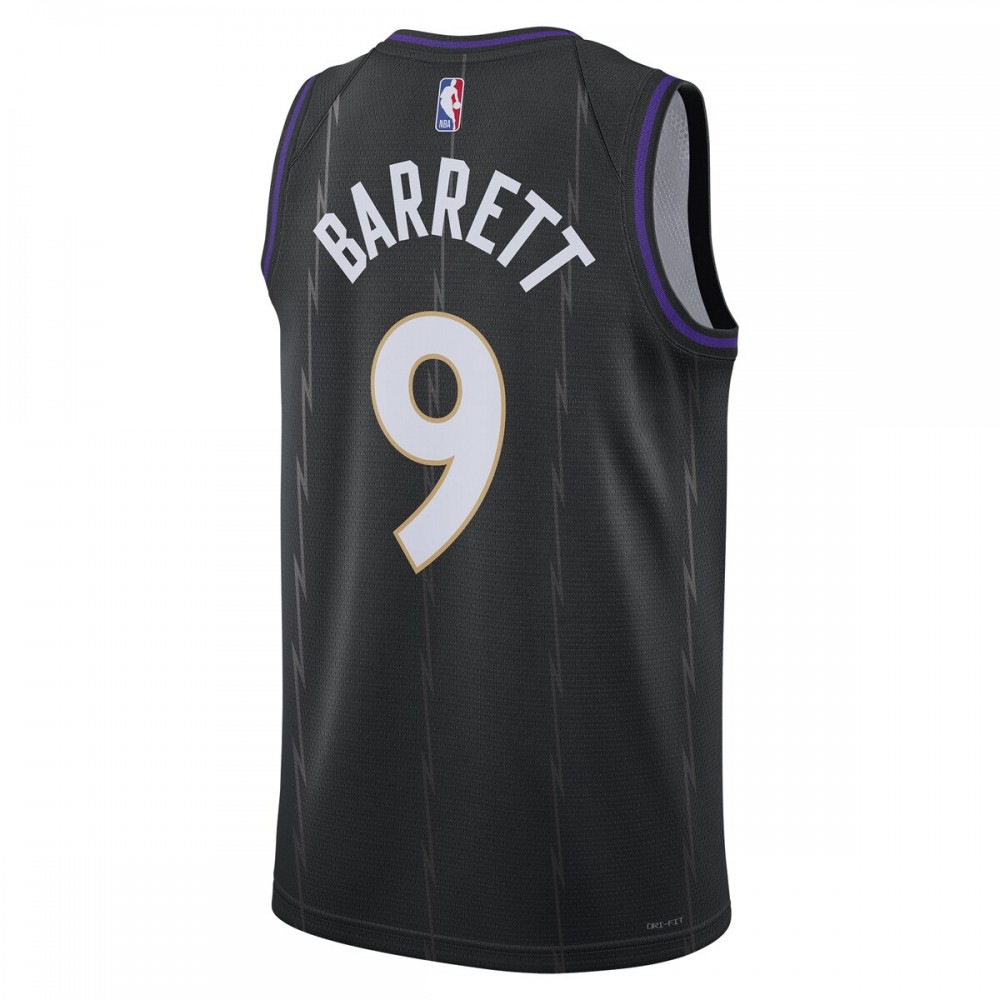 RJ Barrett Toronto Raptors Nike Unisex 24/25 Swingman Player Jersey - City Edition - Black-League Wear Hub