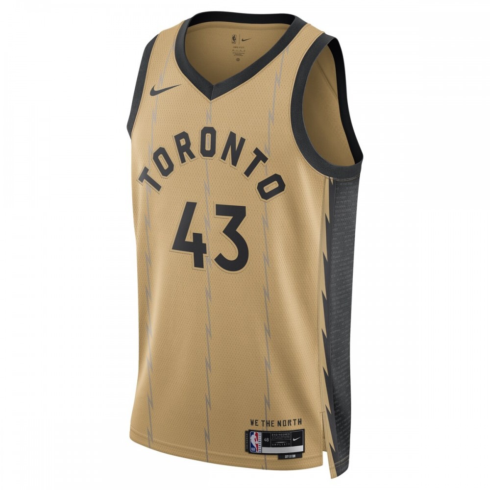 Pascal Siakam Toronto Raptors Nike Unisex 23/24 Swingman Jersey - Gold - City Edition-League Wear Hub